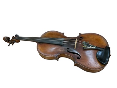 Lot 2733 - Good quality 19th century continental violin, bearing label Antonius Stradivarius