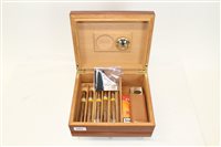 Lot 3501 - Cedar-lined humidor, together with two...