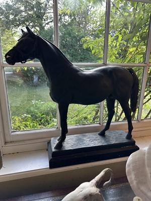 Lot 1828 - Adrian Jones (1845-1939) plaster maquette - 'Persimmon 1909', signed, impressed title, 61cm high x 63cm long