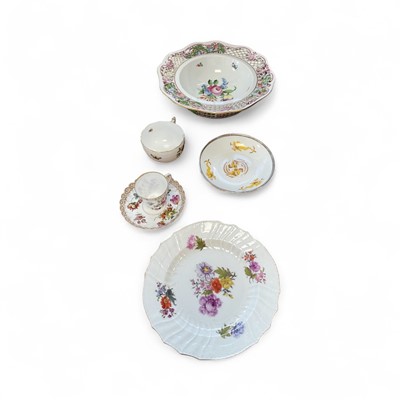 Lot 5322 - Herend deep dish with pierced border, together with other Herend, Meissen, and Dresden