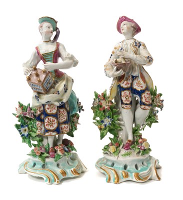 Lot 1847 - Pair of Bow figures of Liberty & Matrimony