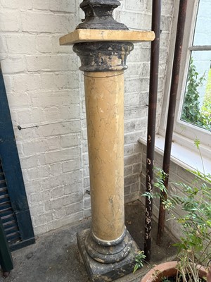 Lot 1863 - 19th century, or earlier, marble column of classical form, 109cm high