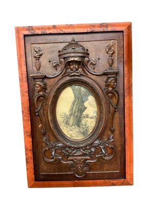 Lot 1193 - 19th century Italian carved walnut frame, together with a group of 18th / 19th century engravings