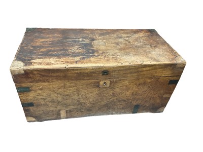 Lot 5364 - 19th century camphor wood and brass mounted trunk