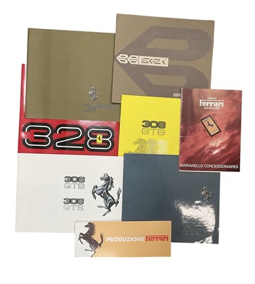 Lot 3 - Group of Ferrari sales brochures to include Mondial, 328, 512i and 308 GTB, (8 brochures).