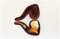 Lot 4056 - Late 19th century meerschaum pipe Carsved in...