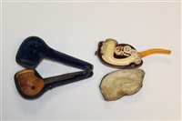 Lot 4096 - Late 19th century meerschaum pipe Carsved in...