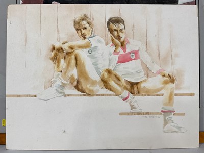 Lot 5045 - Myles Antony homoerotic watercolour