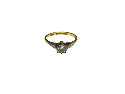 Lot 5 - 18ct gold diamond single stone ring with a brilliant cut diamond estimated to weigh 0.25ct