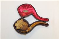 Lot 4039 - Good late 19th century meerschaum pipe Carsved...