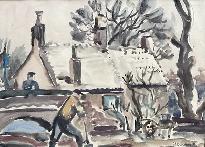 Lot 134 - Jack Barker (1895-1937) watercolour - Winter Landscape, signed, 26cm x 36cm, with mount, unframed