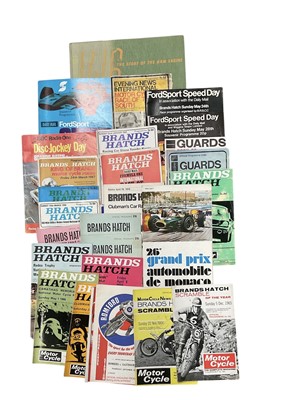 Lot 71 - Group of 1960s and 70s motorsport programmes to include Monaco Grand Prix, Brands Hatch, FordSport Speed Day and others, (27 items).