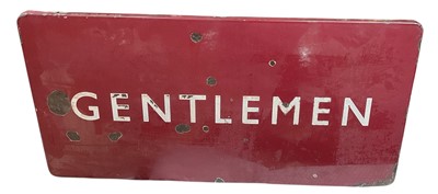 Lot 69 - British Railways Midlands Region 'Gentlemen' enamel sign, circa 1950s
