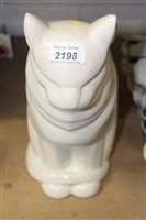 Lot 2198 - French Art Deco pottery figure of a cat in the...