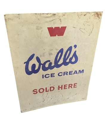 Lot 70 - Vintage Walls Ice Cream Sold Here, metal advertising sign by 'Franco', 61 x 46cm