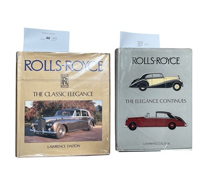 Lot 40 - Two Rolls-Royce reference books, 'The Elegance Continues' and 'The Classic Elegance', both by Lawrence Dalton