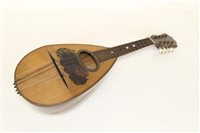 Lot 3516 - Eight-string mandolin with inlaid marquetry...