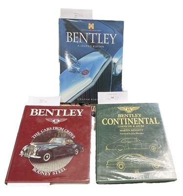 Lot 44 - Three Bentley reference books, 'Bentley Continental' by Martin Bennett, 'Bentley The cars from Crewe' by RodneySteel, 'Bentley A Legend Reborn' by Graham Robson (3)
