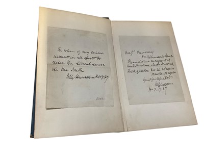 Lot 1320 - Right Hon. W. E. Gladstone, The Irish Question, 1886, with signed letter by Gladstone to inside cover