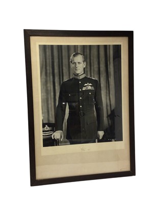 Lot 110 - H.M. Queen Elizabeth II and H.R.H. The Duke of Edinburgh, pair impressive 1950s signed presentation portrait photographs