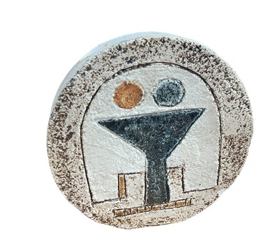 Lot 5001 - Troika pottery vase of circular form