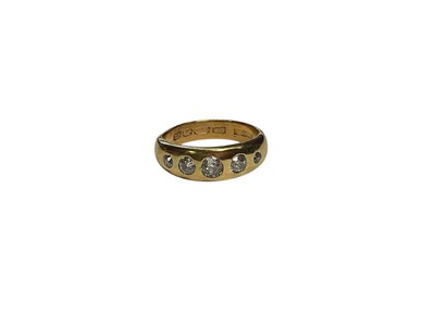 Lot 72 - Diamond five stone ring in gypsy setting