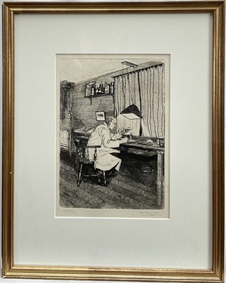 Lot 105 - 20th century English school etching - The Etcher, signed Richardson, titled, 21cm x 15cm, in glazed gilt frame