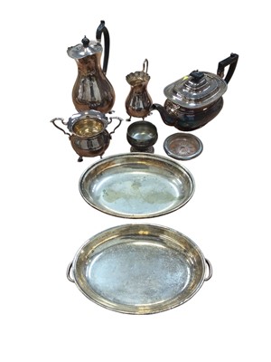 Lot 5066 - Group of silver plate, including a Mappin & Webb four piece tea set