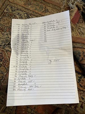 Lot 1237 - Good almost complete run of Playboy 1960's to 1994