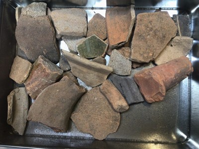 Lot 5188 - Colchester interest- collection of Roman and other pottery fragments with annotations.