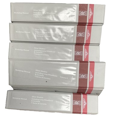 Lot 51 - Rolls-Royce Silver Shadow & T Series & Corniche Workshop manuals - 5 volumes in original bindings