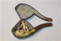 Lot 4086 - Late 19th century meerschaum cheroot holder...