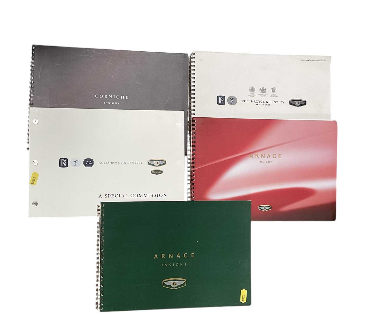Lot 57 - Two Bentley Arnage Dealer Sales information brochures, similar Rolls-Royce Corniche brochure and other brochures (5)