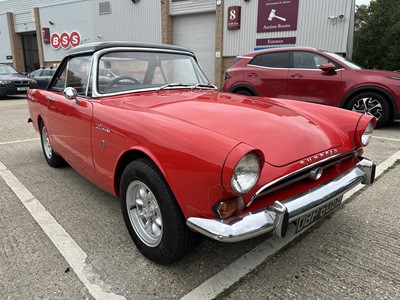 Lot 206 - 1964 Sunbeam Alpine, 1592cc engine, 4-speed gearbox with overdrive, finished in red, reg. no. DBP 605B.