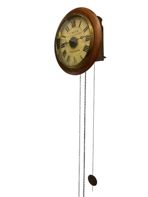 Lot 150 - Victorian postman's alarm clock signed C. Mack, 276 North End Road, Fulham