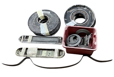 Lot 94 - Group of pre-war Rolls-Royce spares to include wheel covers, number plate plinths and other fittings.