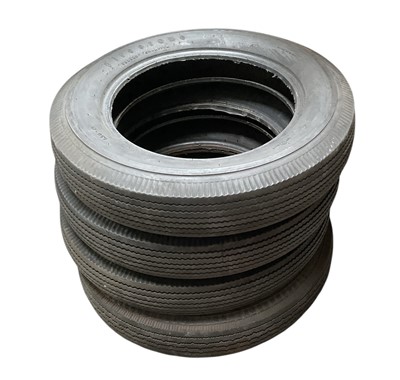Lot 101 - Set of five Firestone new old stock 6.50 - 19 car tyres, together with 3 inner tubes, (8).