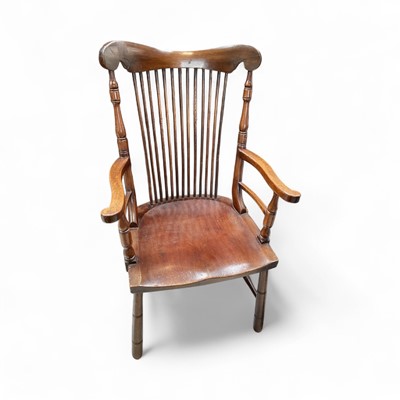 Lot 5303 - Late Victorian comb back chair, 103cm high