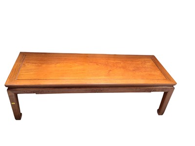 Lot 5309 - Chinese rosewood coffee table 40cm high, 50.5cm deep and 137cm wide