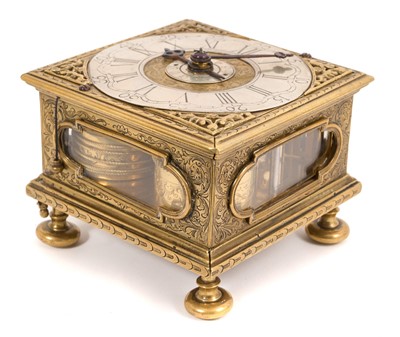 Lot 800 - Scarce 17th / 18th century and later German alarm table clock