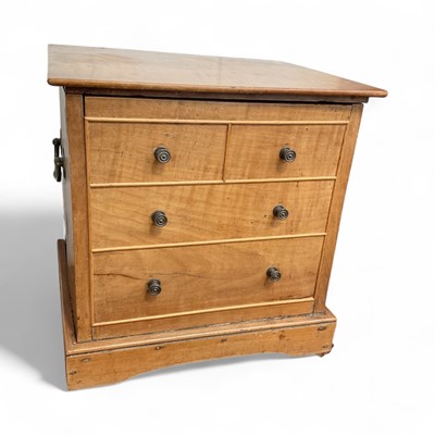 Lot 5327 - Victorian box/chest with simulated drawers, brass handles, 47cm high x 47cm wide