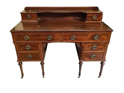 Lot 5361 - Edwardian mahogany dressing with inlaid crossbanding 122cm x 94cm