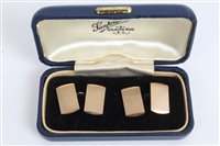 Lot 3409 - Pair gold (9ct) cufflinks