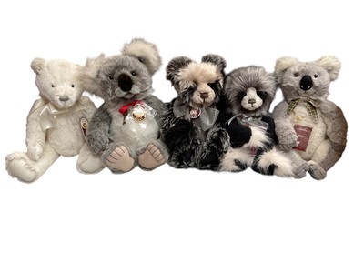 Lot 1721 - Charlie Bears Ralph, Taylor, Dale, Kennett and My First Charlie Bear, all with tags.