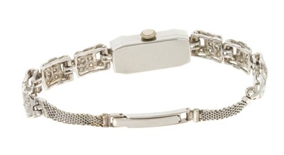 Lot 784 - Art Deco diamond cocktail watch