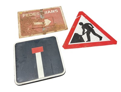 Lot 108 - Group of three metal road / traffic signs, (3).