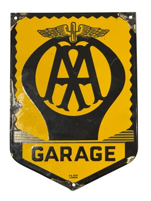 Lot 119 - Reproduction AA Garage enamel sign, 21.5 x 30.5cm