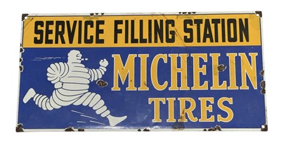 Lot 122 - Reproduction Michelin ''Service filling station'' enamel sign, 46 x 23cm.