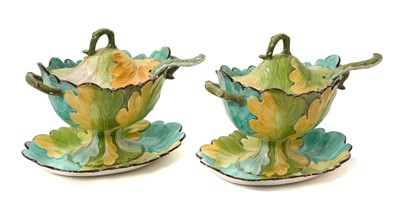 Lot 205 - Pair of 19th century Davenport tureens and covers with matching ladles