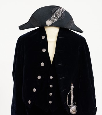 Lot 72 - Fine Edwardian High Sheriff's uniform with sword, in original tin trunk